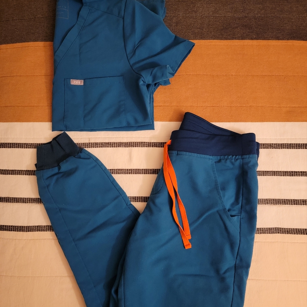 Figs alps blue small set catarina zamora joggers